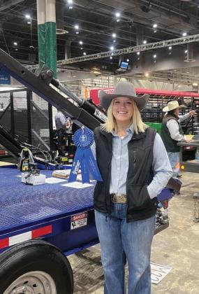 Jaycee Lockhart’s feed and hay trailer placed third in its class at the Houston Livestock Show’s Agricultural Mechanics Show. COURTESY PHOTO