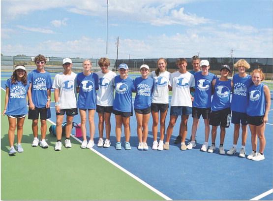 COURTESY PHOTO | KENNETH PEISER The tennis team is ready to compete in district competition. They started in Stephenville on Thursday.