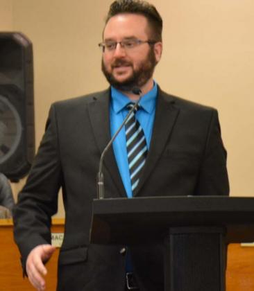 David C. Williams II – whom the Kempner City Council has named city manager – speaks during a council meeting last week. DAVID LOWE | DISPATCH RECORD