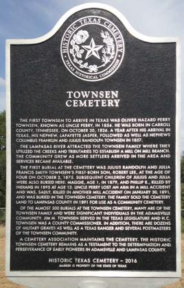 courtsy photo Townsen Cemetery earned its Historic Texas Cemetery designation in 2016.