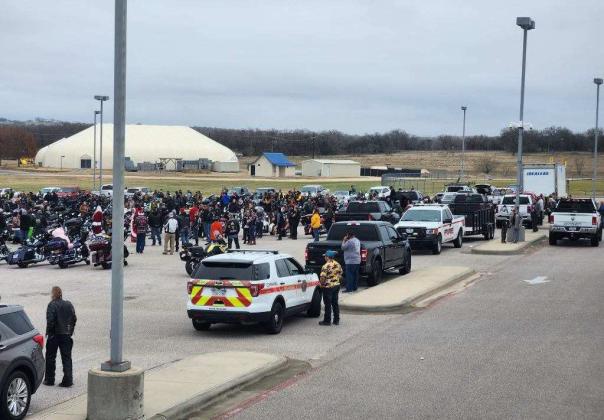 Hundreds of motorcyclists gathered for the 30th annual Tri-County Toy Run on Dec. 4. The charity run benefits nonprofit organizations in Lampasas, Coryell and Bell counties. The police-escorted ride began at the Mayborn Convention Center in Temple and finished at Lampasas High School. CCOURTESY PHOTO