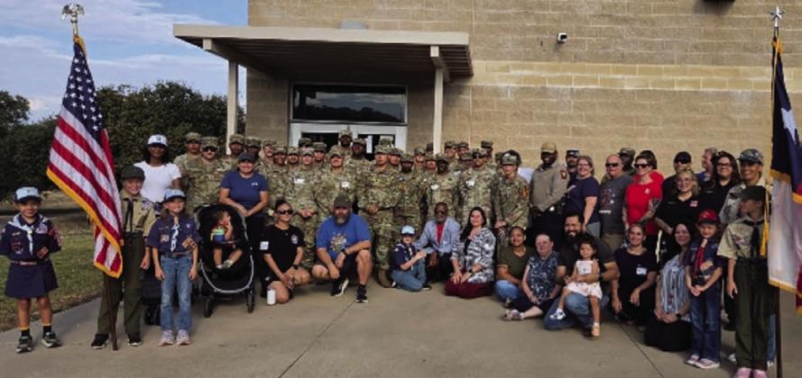 COURTESY PHOTO Visitors for the Taylor Creek Elementary observance of 9/11 included veterans and the campus Adopt-A-Unit, the 720th Military Police Brigade.