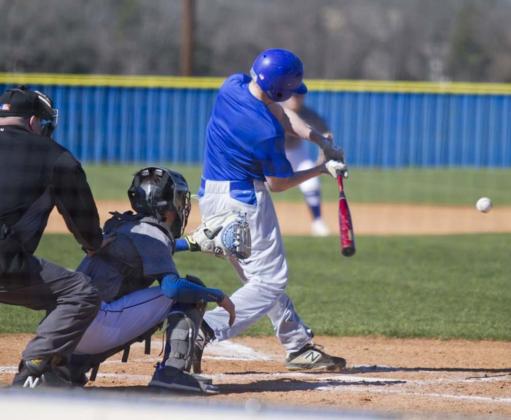 Logan Coleman catches for the Badgers in their first scrimmage of the season on Saturday against Copperas Cove. Lampasas is ranked No. 5 in Region I-4A in the txhighschoolbaseball. com preseason rankings. JEFF LOWE | DISPATCH RECORD
