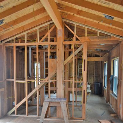 Here is an inside look of the tiny home constructed by Lampasas High School students with assistance from Creating Badger Builders. It is set to be completed by the end of 2024. erick mitchell | dispatch record