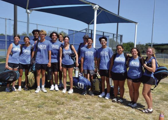 The Lampasas High School tennis team was all smiles after moving to 3-0 with a win over Copperas Cove. COURTESY PHOTO