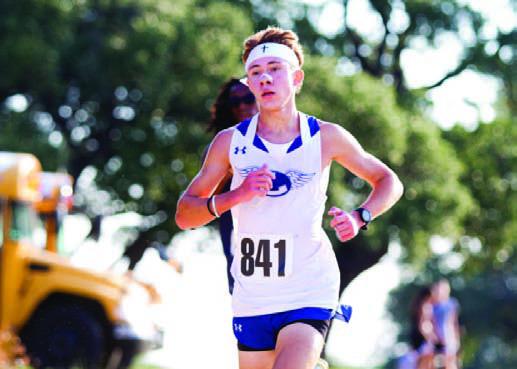 Junior cross country runner Cohen Watson led the Badgers at the invitational meet on Wednesday. Watson finished second in the meet with a time of 17:20. ANA SOFIA MEYER | DISPATCH RECORD
