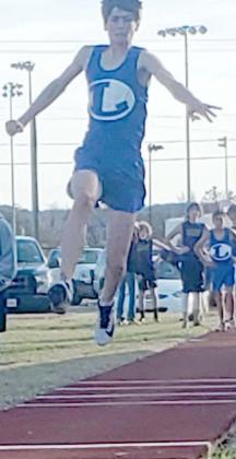 Seventh-grader Calum Mitchell placed first in triple jump. NICHOLE MITCHELL | COURTESY PHOTO