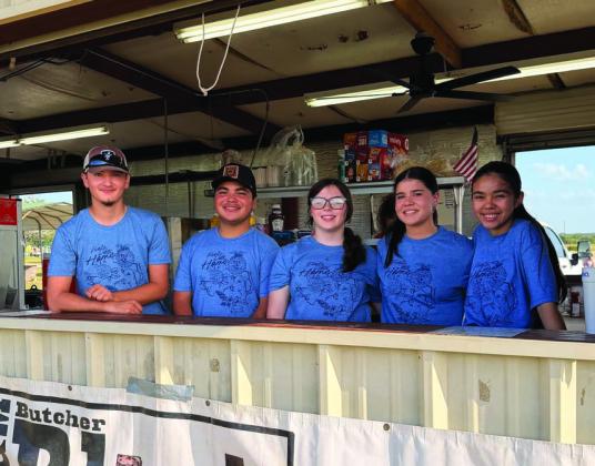 Lometa FFA officers played a big part in helping the weekend’s rodeo run smoothly. Pictured from left are Christopher Faulstich, Anderson Hernandez, Bailey Johnson, Elaina Faulstich and Precious Hernandez. COURTESY PHOTO