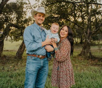 Heston and Stevie McBride have stayed active in the Lampasas County Young Farmers &amp; Ranchers organization. The McBrides are past state winners of the Excellence in Agriculture contest, and he is the incoming president for Lampasas County Farm Bureau. They are pictured with their young son in 2021 after being chosen Excellence in Agriculture winners. file photo