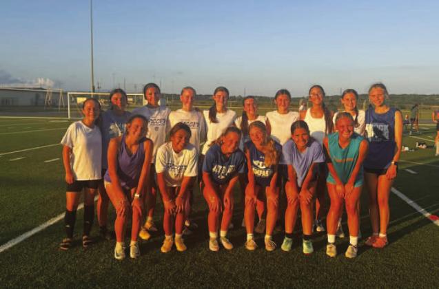 COURTESY PHOTO | LAMPASAS ATHLETICS FACEBOOK The girls’ soccer team poses for a photo after summer league matches.