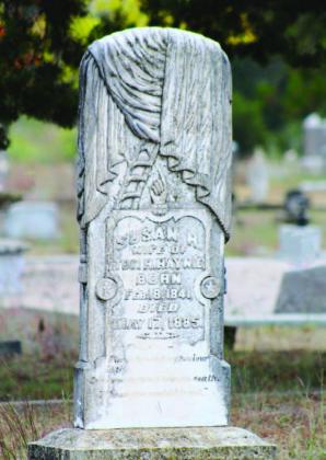 Susan H. Haynie died on May 17, 1885, but she continues to communicate through the messages on her tombstone. JOYCESARAH |MCCABE DISPATCH RECORD