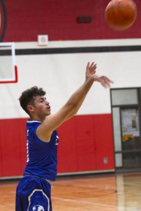 Anthony Ortiz makes one of his two three-pointers in the third quarter. JEFF LOWE | DISPATCH RECORD