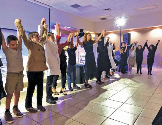Students presented an original play, “Light of the World,” written by teacher Juliana Dwamena, as part of the entertainment at Providence Christian Academy’s annual banquet. julie williams | courtesy photo