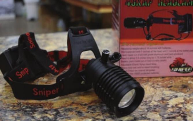 A Sniper Hog headlamp is available at Hoffy’s Archery. MADELEINE MILLER | DISPATCH RECORD