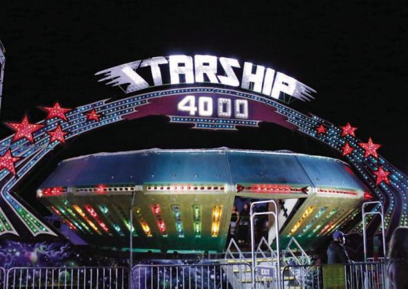 The Starship 4000 was one of the rides featured by Thomas Carnival of Georgetown that delighted guests during the Diamondback Jubilee weekend festival. MASON HINES | LAMPASAS DISPATCH RECORD