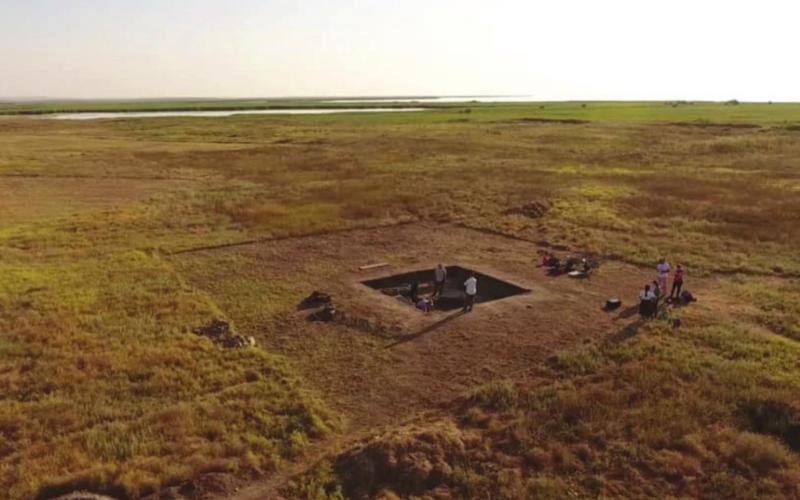 Lampasas native Sterling Wright digs during the summers at an archeological site in Romania. Pictured is an aerial view of the site, located near the Black Sea coast. COURTESY PHOTO