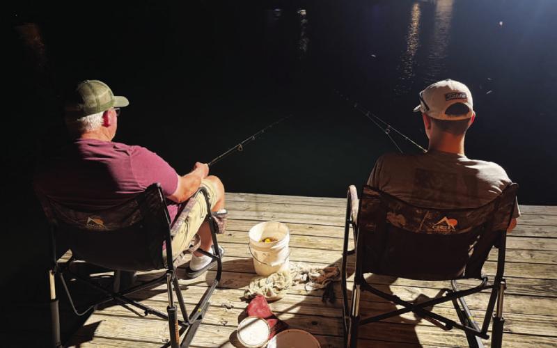 My dad, Gary King, and I fished very late into the evening on three nights on the trip because that was without question when we got the most action. COUTESY PHOTO