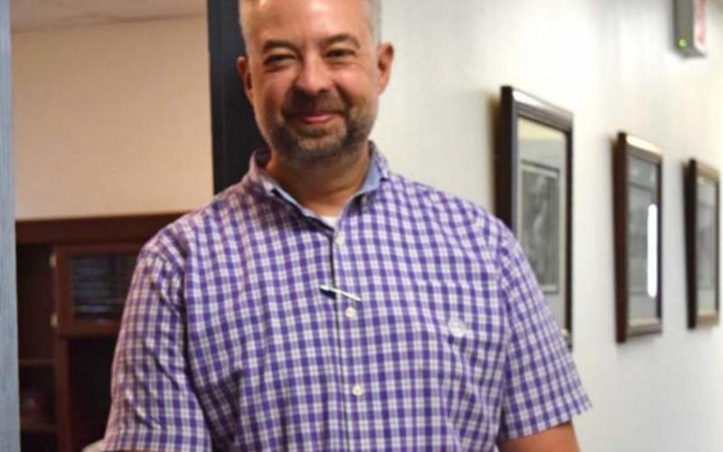 Newly appointed Lampasas Police Chief Jody Cummings will soon move into his new office in the Lampasas Police Department. He represents the third generation of law enforcement officers in the Cummings family. ALEXANDRIA RANDOLPH | DISPATCH RECORD