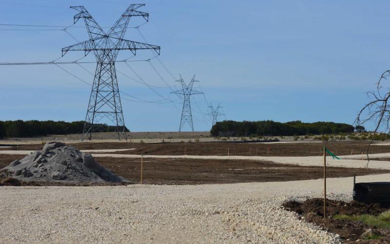 The site of the future Thomas Cameron BESS along County Road 2275 sits directly across the street from Ted and Sharon Newsom. The facility is one of four planned for Lampasas County, according to ERCOT. ERICK MITCHELL | DISPATCH RECORD
