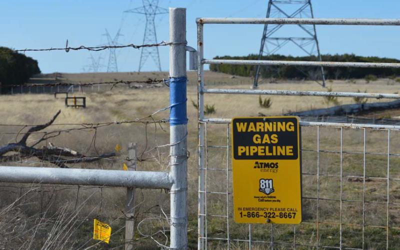 The Newsoms are concerned the Thomas Cameron BESS facility, which is likely to contain lithium-ion batteries, is directly adjacent to an ATMOS Energy natural gas tranmission line. ERICK MITCHELL | DISPATCH RECORD