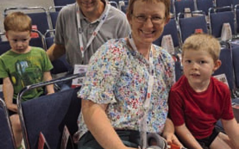 Joe and Mary Petronis helped represent Lampasas County Republicans at the state convention. COURTESY PHOTO