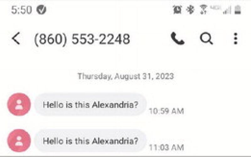 This screenshot is a real example of a phishing text or human contact tracing scam. Messages like this urge the victim to reply, click a link or call the scammer, which opens them up to other potential scamming methods. ALEXANDRIA RANDOLPH | DISPATCH RECORD