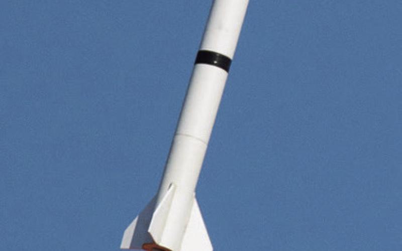 COURTESY PHOTO Along with being an amateur radio operator, Gill also spends time building hobby rockets. Above is one of the rockets Gill has launched. Most of his rockets reach a height between 100 to 200 feet in the air, he said.