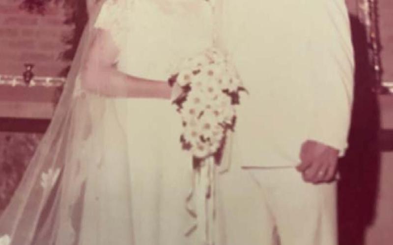 Joey and Vickie McQueen are shown on their wedding day in 1976. courtesy photo
