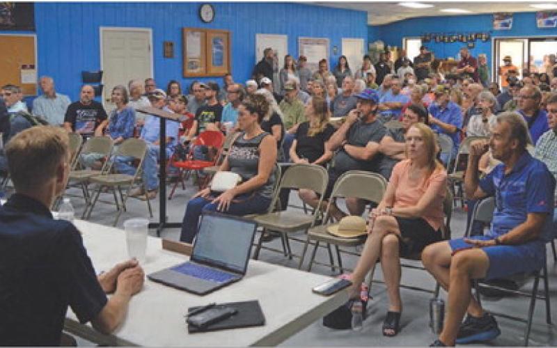 Kempner Water Supply Corp. members fill the room during last month’s board meeting. ERICK MITCHELL | DISPATCH RECORD