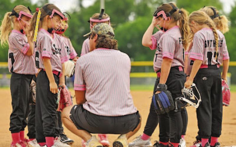This young softball team was one of many competing during the LCYLA season. COURTESY PHOTO