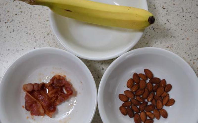 What do bananas, bacon and almonds have in common? They all support healthy balances of fatty acids in the body. Alexandria Randolph | dispatch record