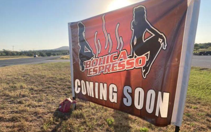 This sign along U.S. Highway 190 East in Kempner announces the coming of a new coffee shop to the city. Some residents have voiced concerns about the nature of the business venture. MONIQUE BRAND | DISPATCH RCORD