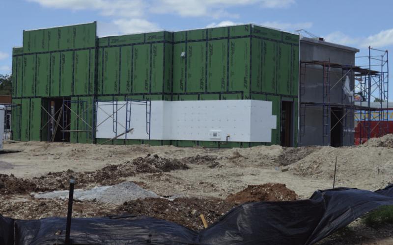 Contractors working at 310 N. Key Ave. expect the new tea company franchise will be finished by the end of the year. ERICK MITCHELL | DISPATCH RECORD