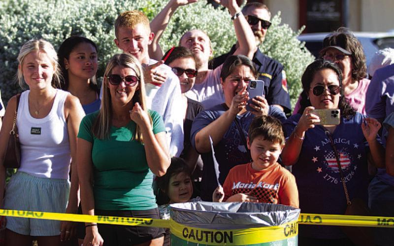 Family members always have the cameras out to capture memories made in Spring Ho’s Diaper Derby. HUNTER KING | DISPATCH RECORD