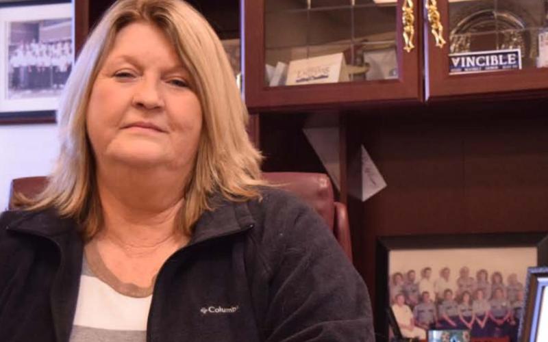 Longtime Lampasas Police Chief Sammy Bailey is set to retire next week. A reception in her honor will be held March 4. ALEXANDRIA RANDOLPH | DISPATCH RECORD