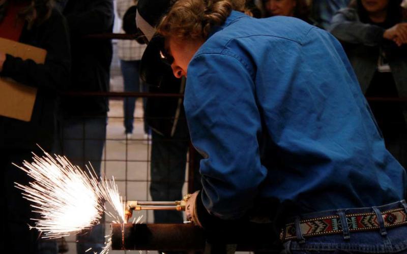 Ayden Stanley participates in the Fastest Torch competition in the 2023 Lampasas County Livestcok Show. Last year’s event had 16 participants, and stock show organizers anticipate more participants this year. file photo