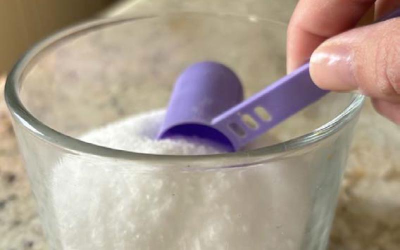ALEXANDRIA RANDOLPH | DISPATCH RECORD Epsom salt baths are a stress-relief and muscle-tension remedy that has been used for thousands of years. Dissolving the magnesium sulfate in warm water increases the skin’s absorption.