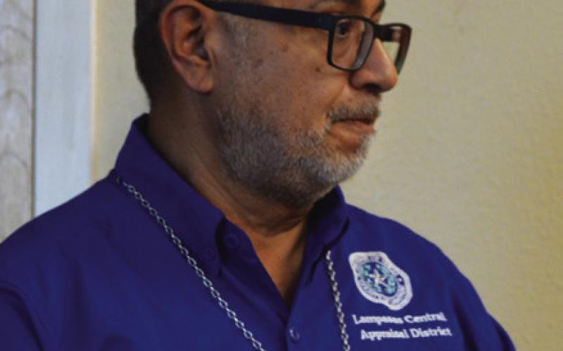 Chief Appraiser Juan Saucedo of the Lampasas Central Appraisal District provides an update to the Lampasas ISD Board of Trustees about the LCAD work to provide accurate property valuations to the entities it serves. ERICK MITCHELL | DISPATCH RECORD