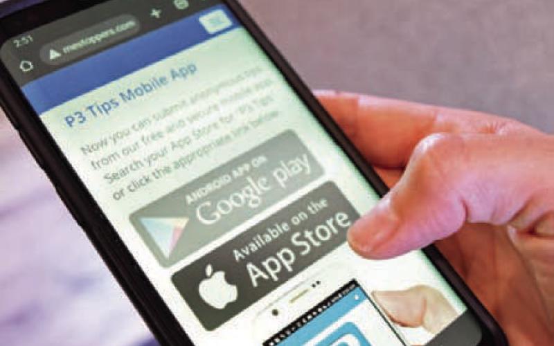 The Crime Stoppers mobile app is one way citizens can submit tips anonymously. Tips that lead to an arrest or recovery of stolen property are rewarded. ALEXANDRIA RANDOLPH | DISPATCH RECORD