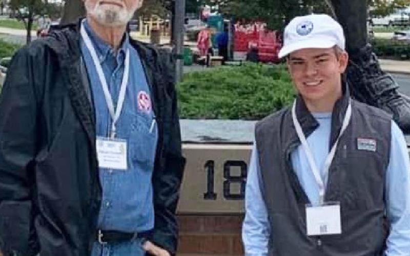 Steve “Doc” Forsythe and Dawson Raub, left to right, will return to Alaska on May 30 for a FFA Chapter Development Camp. COURTESY PHOTO
