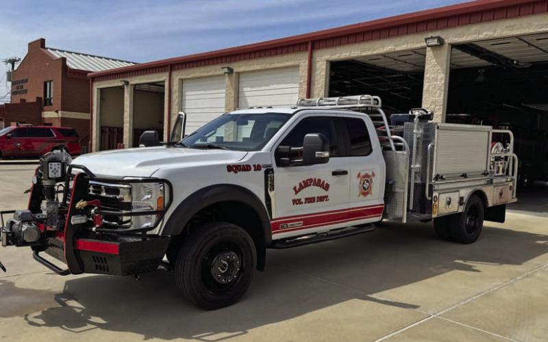 Squad 10, the new Lampasas Volunteer Fire Department truck, is ready for a commemorative push-in ceremony on June 8. COURTESY PHOTO | LAMPASAS VOLUNTEER FIRE DEPARTMENT