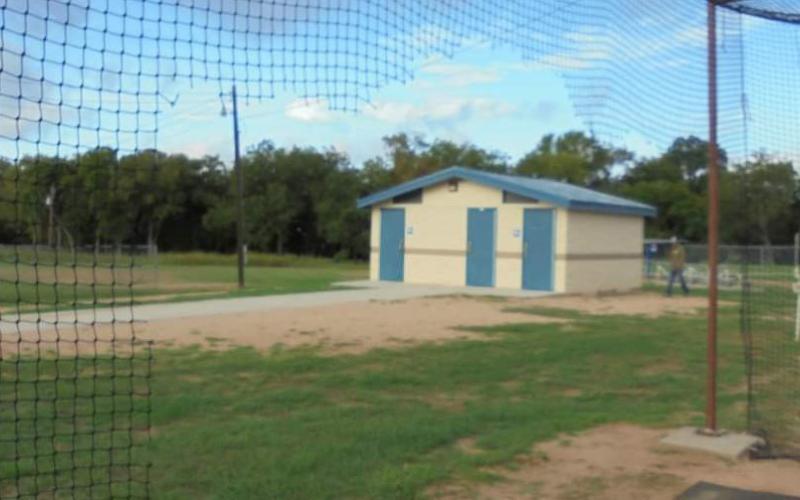 On Aug. 29, Lampasas police received a report of vandalism at Turner Field. A batting cage was damaged, pictured above, and the home plate was stolen. LAMPASAS POLICE DEPARTMENT FACEBOOK PAGE