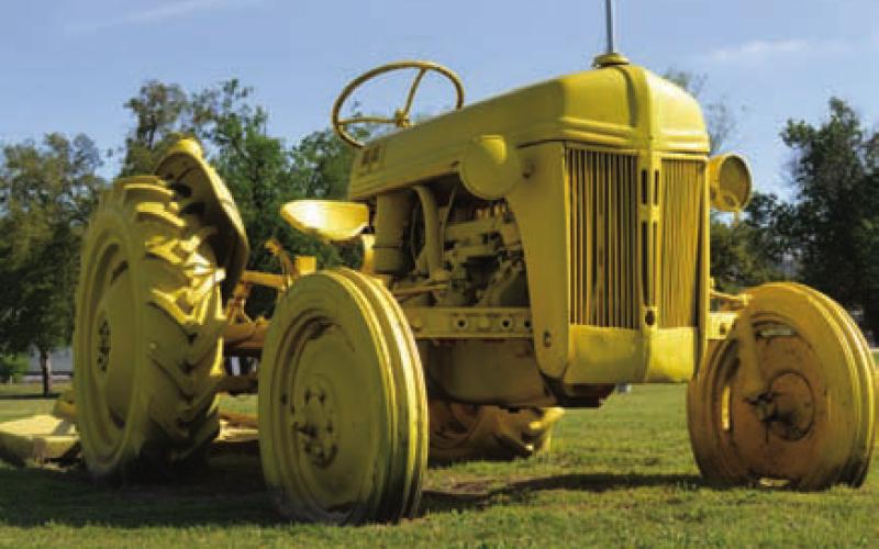 This tractor will be splatter-painted during LAFTA’s Arts in the Park for Kids event Saturday. ERICK MITCHELL | DISPATCH RECORD