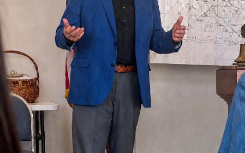U.S. Army retired Lt. Col. Bob Crouch spoke with Kiwanis Club of Lampasas members lasy week about the purpose of the National Mounted Warrior Museum. COURTESY PHOTO
