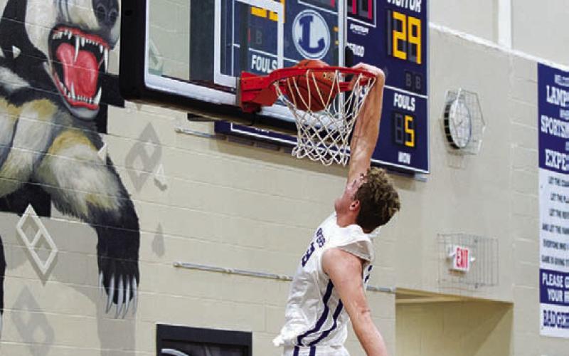 Beau Patterson throws down a dunk early in the season. FILE PHOTO