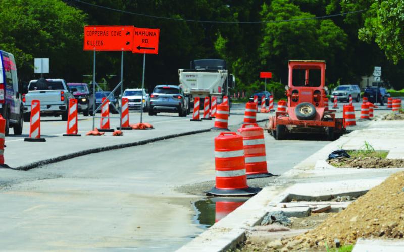 Traffic was reduced to one lane of travel in each direction last week along U.S. Highway 281, as construction continues. ERICK MITCHELL | DISPATCH RECORD