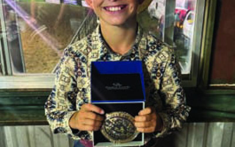 The rodeo’s 9-to-12-yearold All-Around Cowboy was Mack Troyer. COURTESY PHOTO
