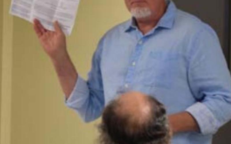 The Rev. Paul Allan speaks to a group of Christians observing the National Day of Prayer. ALEXANDRIA RANDOLPH | DISPATCH RECORD