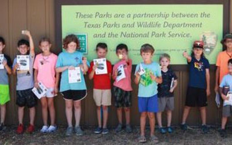 Scout Pack 100 is pictured during a visit to Lyndon B. Johnson State Park in mid-July. The pack will host a yard sale Sept. 16 to fund more of their adventures. COURTESY PHOTO | PAIGELYN MARTIN GARCIA