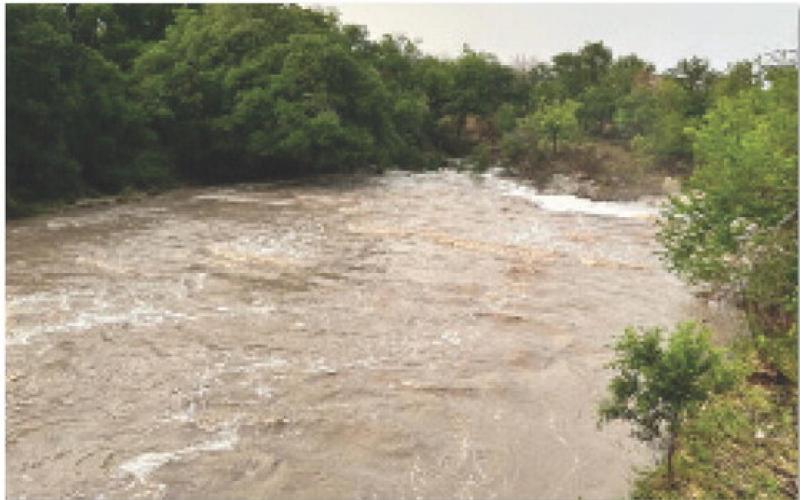 After Wednesday’s late afternoon storm, the Lampasas River once again began to rise quickly. This photograph of the rapidly moving water was taken that evening near Adamsville on County Road 2527 at about 8:30 p.m. joycesarah mccabe | dispatch record